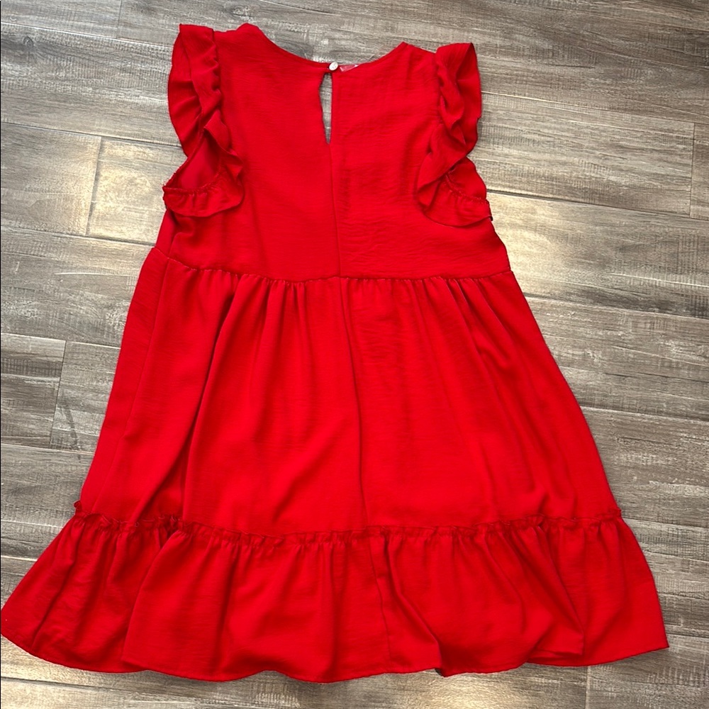 Altar'd State Red Ruffle Mini Dress - Picture 3 of 4